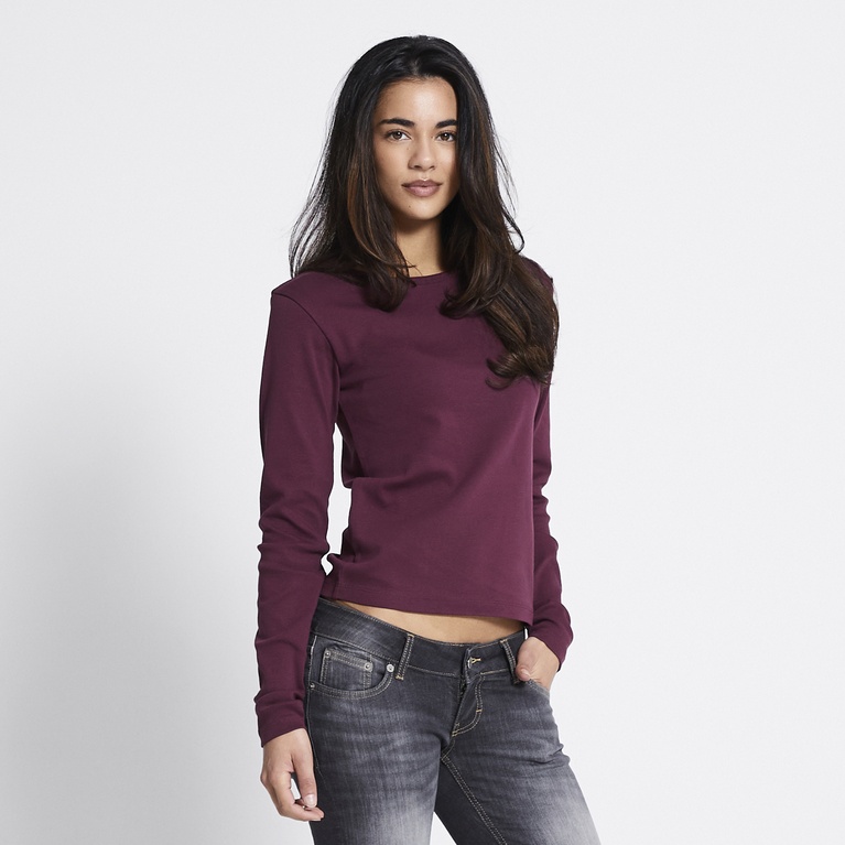 Ribbed long-sleeve-top "Leni"